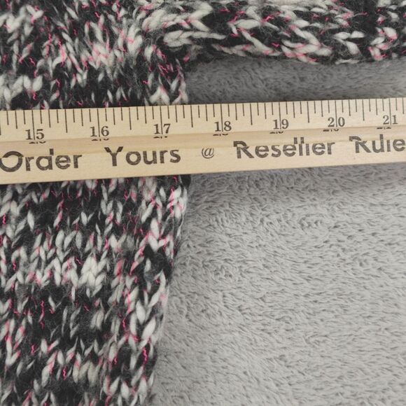 J Crew Sweater Womens Small Marled Knit Black White Color Block Wool Retro 80s - Picture 5 of 16